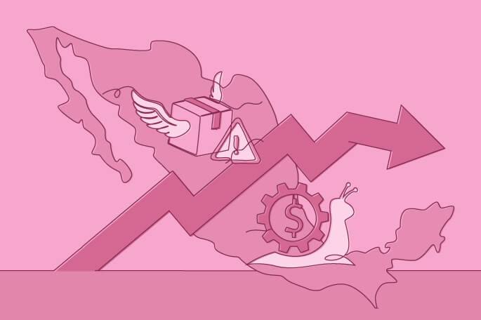 Desaceleración de la economía mexicana en 2025